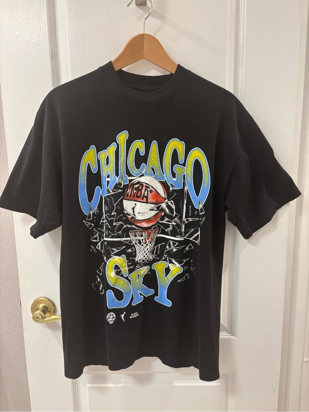 Playa Society Chicago Sky WNBA Graphic Black Tee